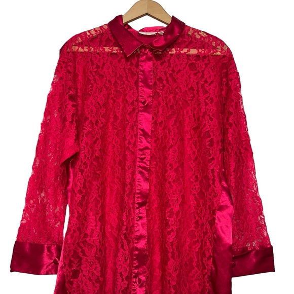 Victoria's Secret Vintage Gold Label Lace Shirt Petite Small - Picture 4 of 11